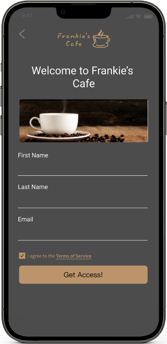 Example app on smartphone